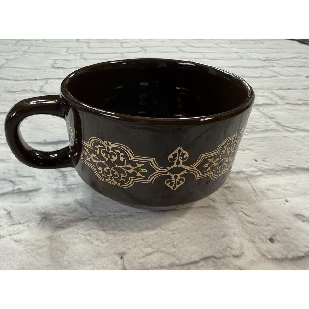 Brown & Gold CALIFORNIA PANTRY  Mug Art Deco Print Mug Vintage
